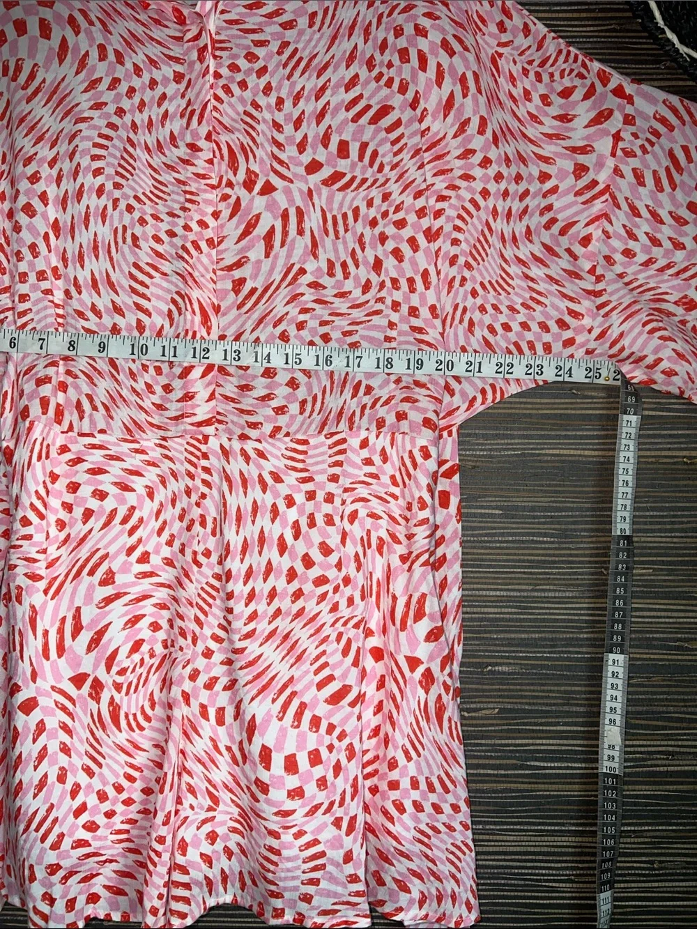 🆕 Fore Collection Geo Print Tie-Waist Romper Small Vacation Resort - Picture 12 of 16